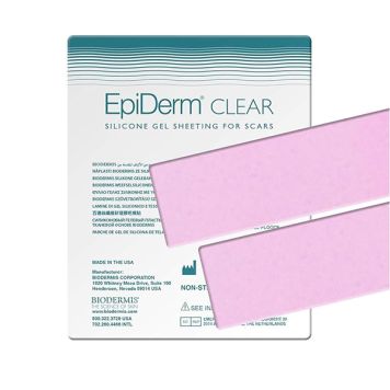 Biodermis Epi-Derm Silicone Gel Long Strip  Clear (1 Pair) (3.60  x 29.0 cm) 