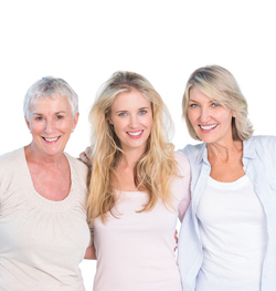 3 ladies of varying skin ages 
